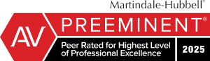 Martindale-Hubbell AV Preeminent — Peer Rated for Highest Level of Professional Excellence, 2025